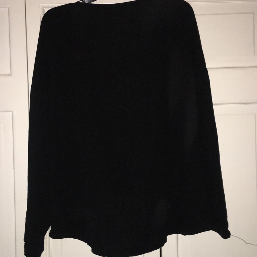 Soft surroundings cotton long sleeve tunic black - Picture 3 of 3